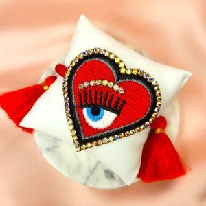 Red Heart Eye Adjustable Bracelet